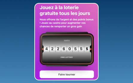 Loterie pour les joueurs français chez 1Win