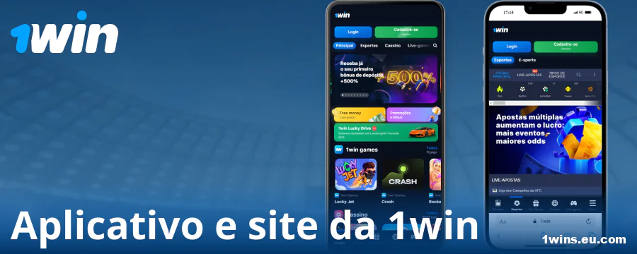 Aplicativo móvel para jogadores brasileiros do 1Win