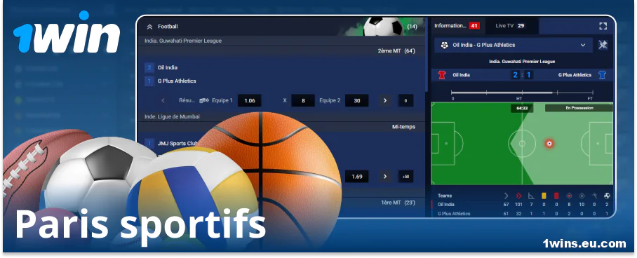 Parier sur le sport avec le bookmaker en ligne 1Win FR