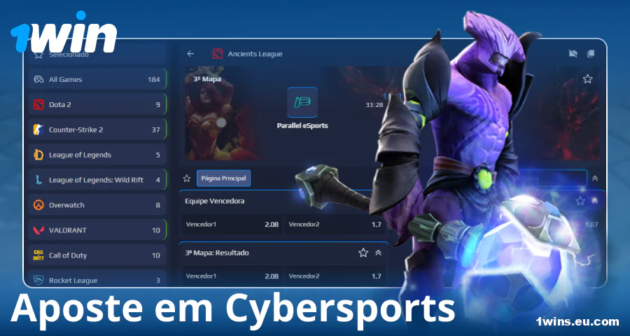 Apostas em eSports para apostadores brasileiros no 1Win