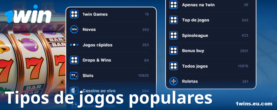 Tipos de jogos no cassino online 1Win Brasil