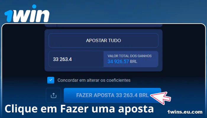Confirme sua aposta no 1Win BR