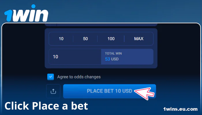 Confirm your bet on 1Win