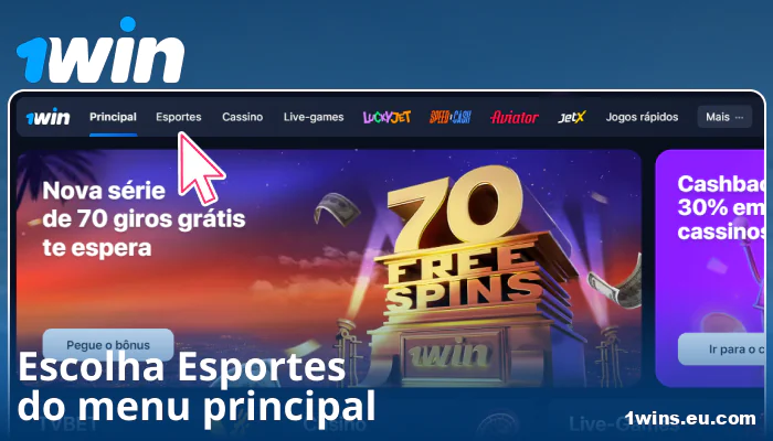 Escolha uma categoria esportiva no 1Win BR