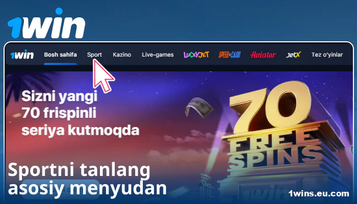 1Win UZ da sport turini tanlang