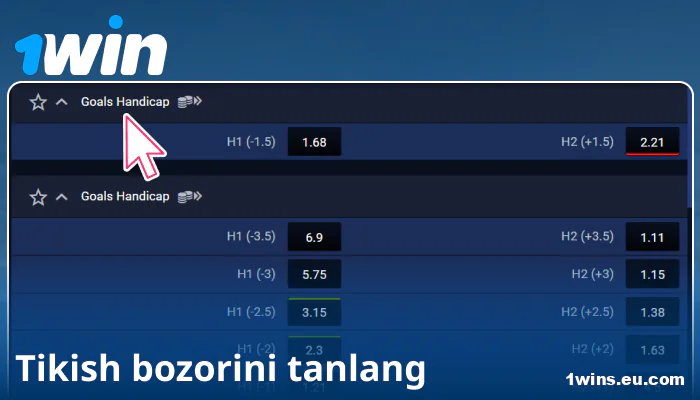 1Win O‘zbekistonda tikish bozorini tanlang