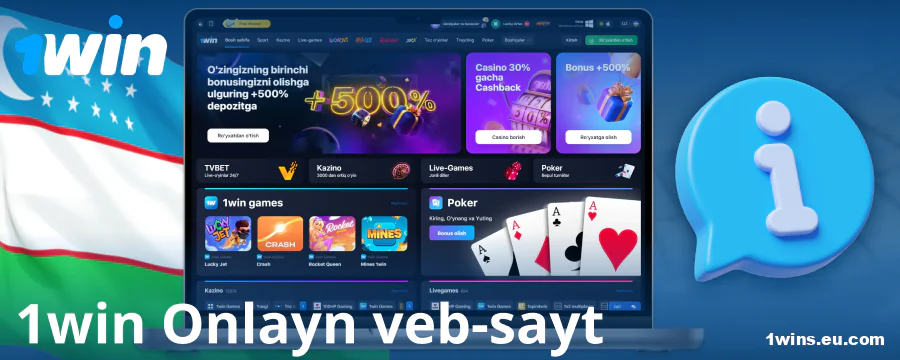 1Win O‘zbekiston kazinosi haqida ma'lumot