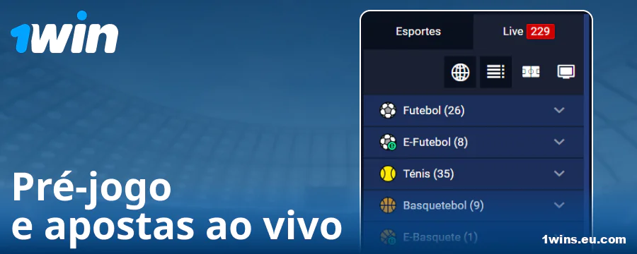 Tipos de competições no site 1Win BR