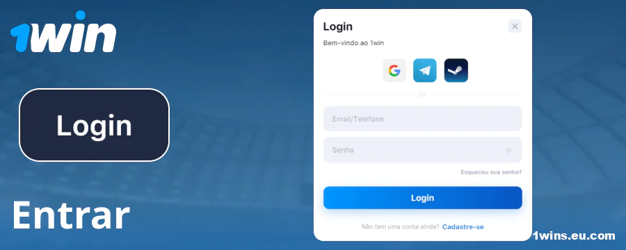 Fazer login na conta 1Win Brasil