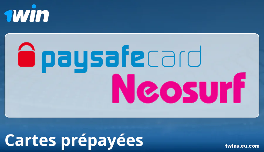 Caractéristiques des paiements par cartes prépayées chez 1Win France