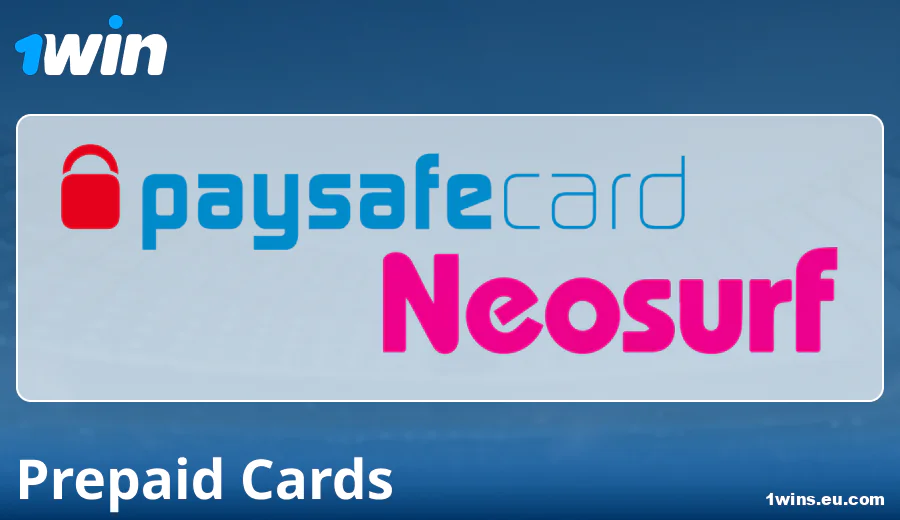 Payment features via prepaid cards at 1Win
