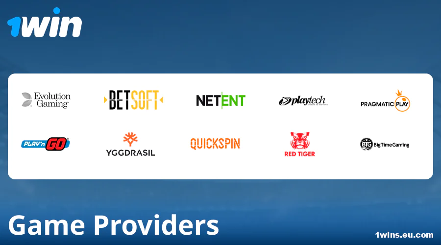 Casino game developers at 1Win