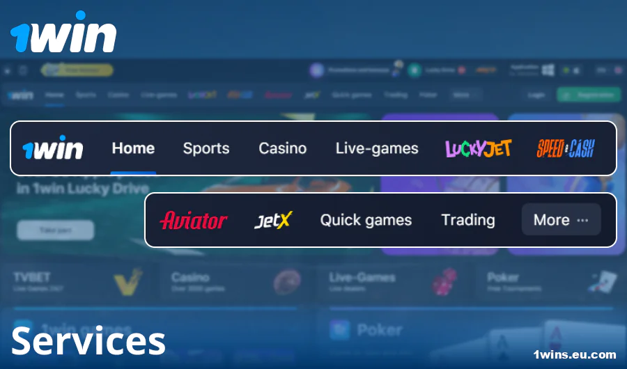 Features of the 1Win website
