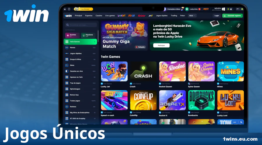 Jogos exclusivos do 1Win para jogadores brasileiros