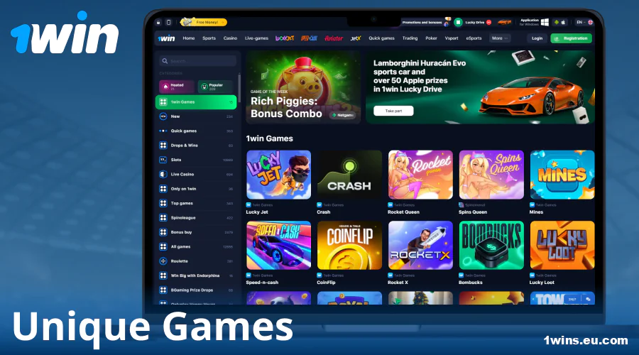 Exclusive 1Win games