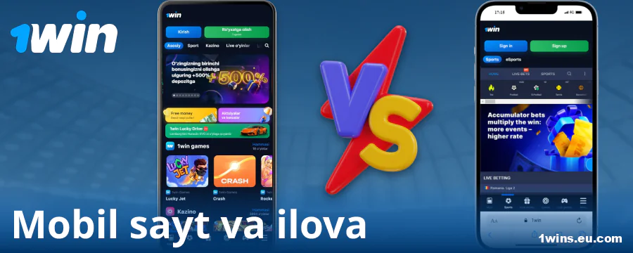 1Win UZ ilova va brauzer solishtiruvlari