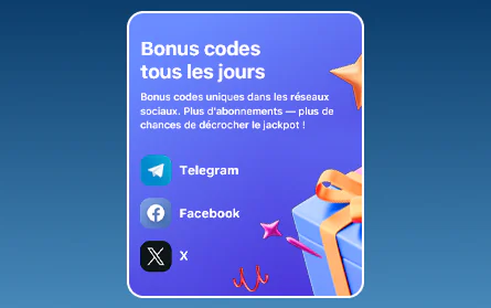 Bonus pour les réseaux sociaux des joueurs de 1Win FR