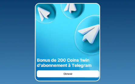 S’abonner à Telegram du casino 1Win FR