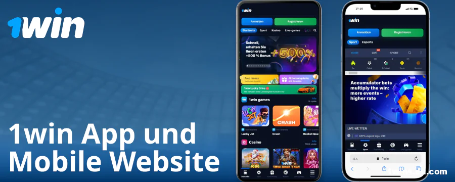Mobile App für deutsche Spieler bei 1Win