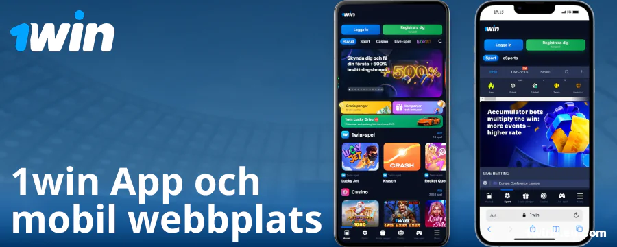 Mobilapp för svenska spelare på 1Win