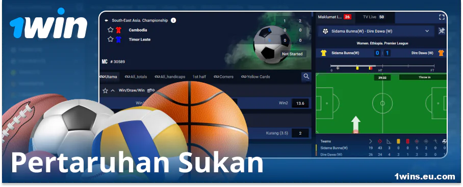 Pertaruhan sukan di pembuat taruhan dalam talian 1Win