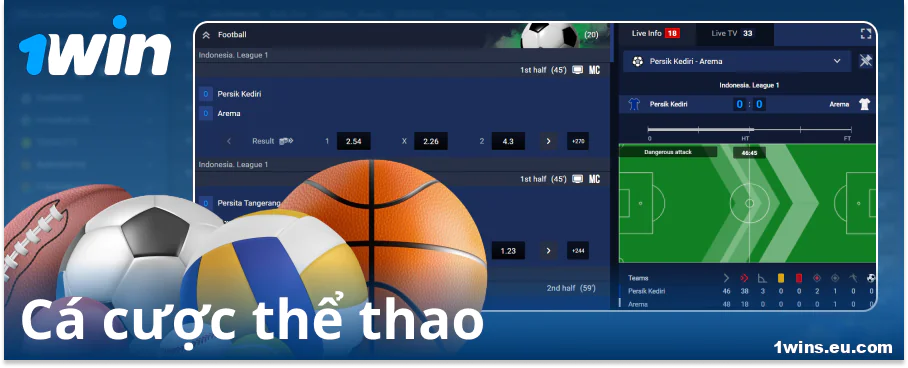 Đặt cược thể thao tại nhà cái trực tuyến 1Win VN