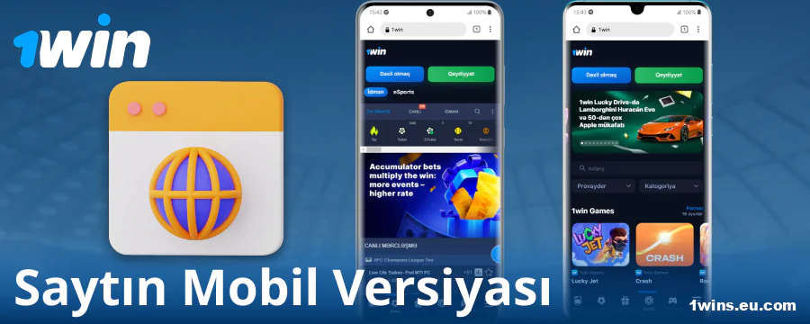 Azərbaycanlılar üçün 1Win mobil saytının brauzer versiyası