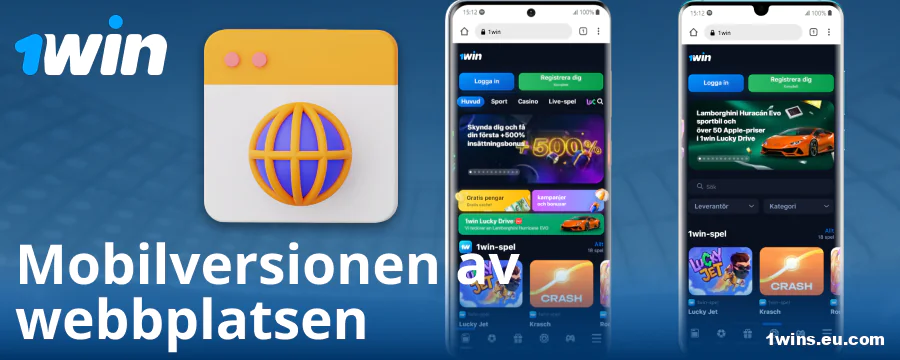 Webbläsarversion av 1Win för svenska mobilanvändare