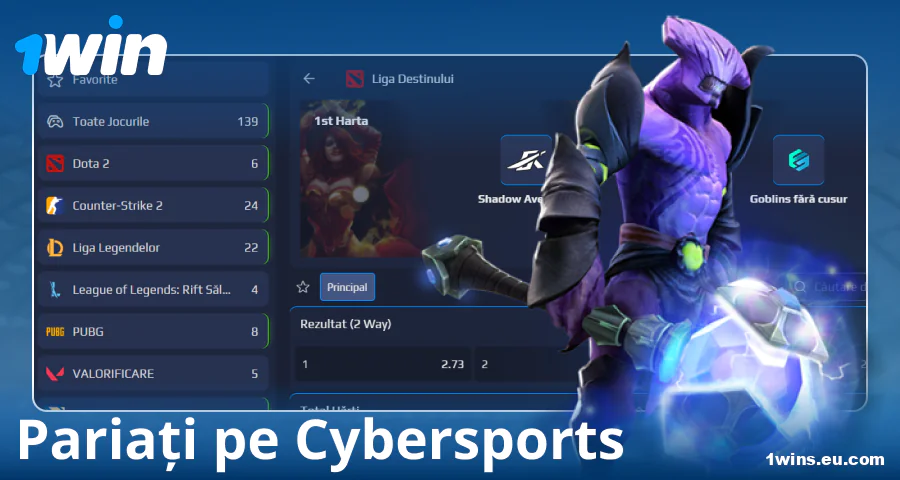 Pariuri e-sport pentru pariorii români 1Win