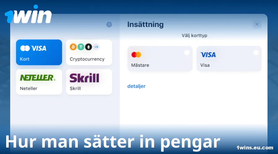 Guide för insättningar på 1Win Sverige
