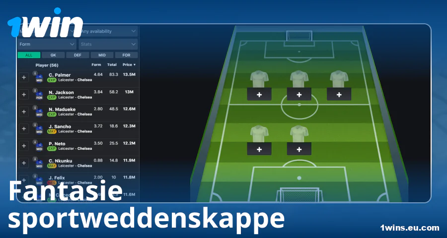Speel fantasie sport op 1Win