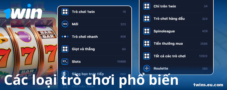 Các loại trò chơi tại sòng bạc online 1Win Việt Nam