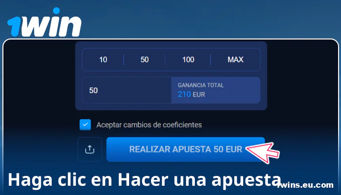 Confirme su apuesta en 1Win ES