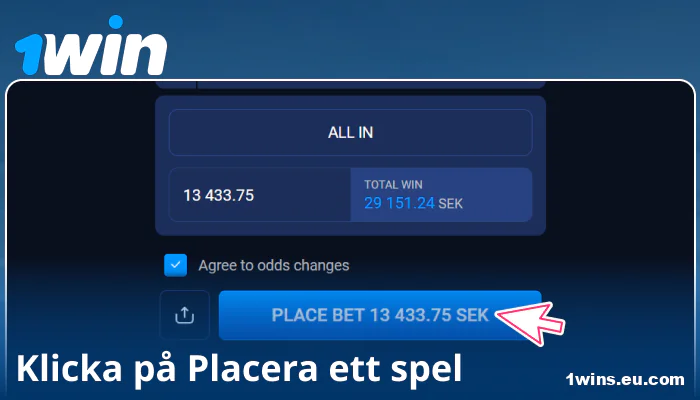 Bekräfta din satsning på 1Win SE