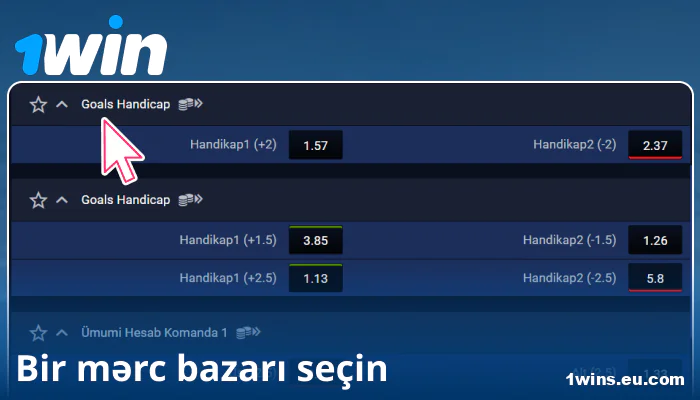 1Win Azərbaycanda mərc bazarını seçin