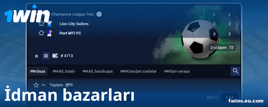 1Win Azərbaycanın bettorları üçün mərc bazarları