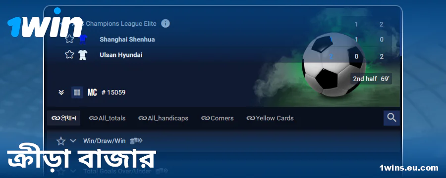 1Win বাংলাদেশ বেটরদের জন্য বেটিং মার্কেট