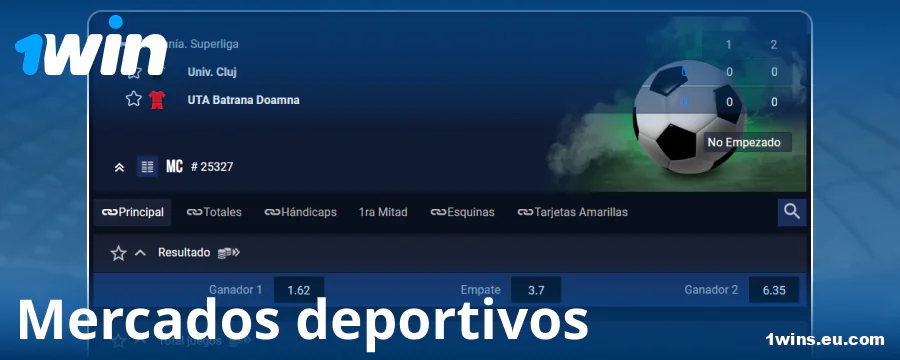 Mercados de apuestas para apostadores de 1Win España