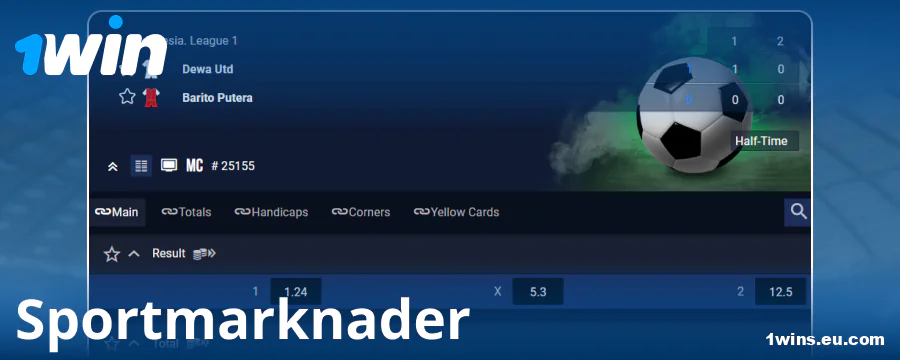 Satsningsmarknader för spelare på 1Win Sverige