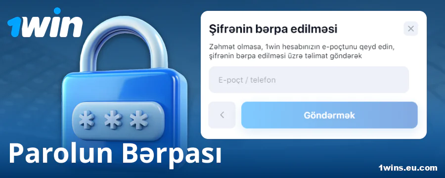 1Win AZ saytında şifrəni dəyişmək
