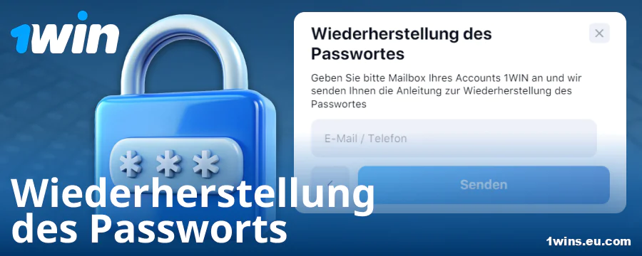 Passwortwechsel auf der 1Win DE-Website