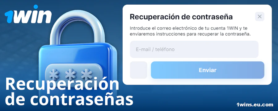 Cambio de contraseña en el sitio 1Win ES