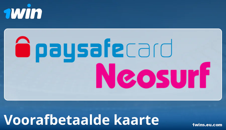 Betalings kenmerke via voorafbetaalde kaarte by 1Win