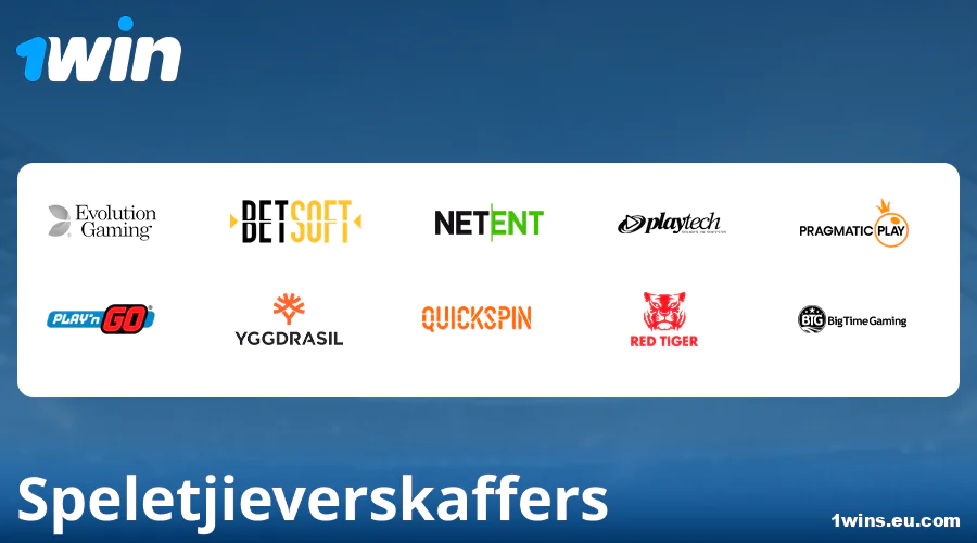 Casino speletjies ontwikkelaars by 1Win