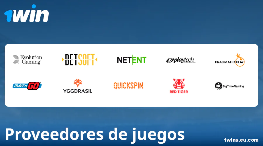 Proveedores de juegos de casino en 1Win España