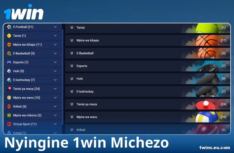 Aina za Michezo Zinazopatikana katika Mtoto wa Kubashiri wa 1Win