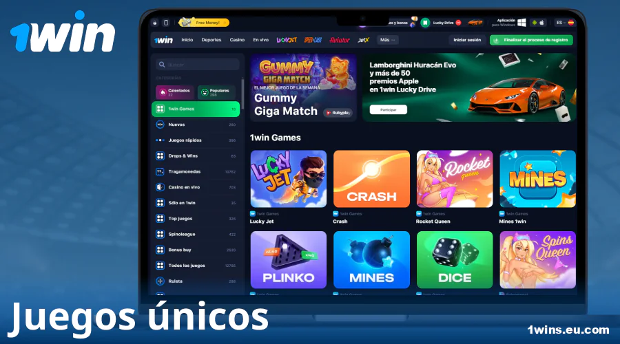 Juegos exclusivos de 1Win para jugadores españoles