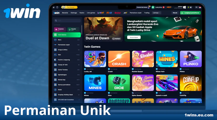 Permainan Eksklusif 1Win untuk Pemain Indonesia