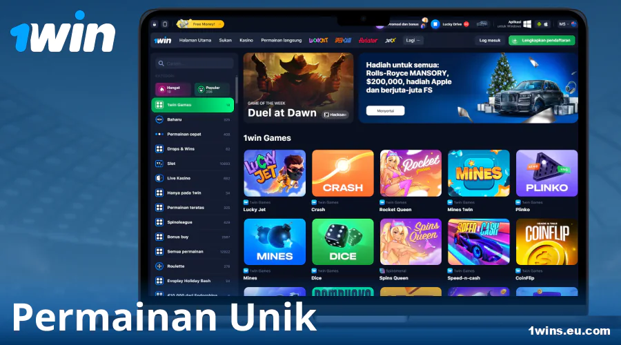 Permainan eksklusif 1Win