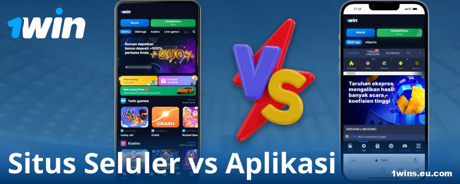 Perbandingan Aplikasi dan Browser 1Win ID